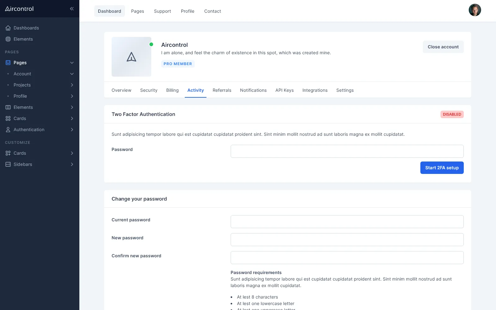 Account security