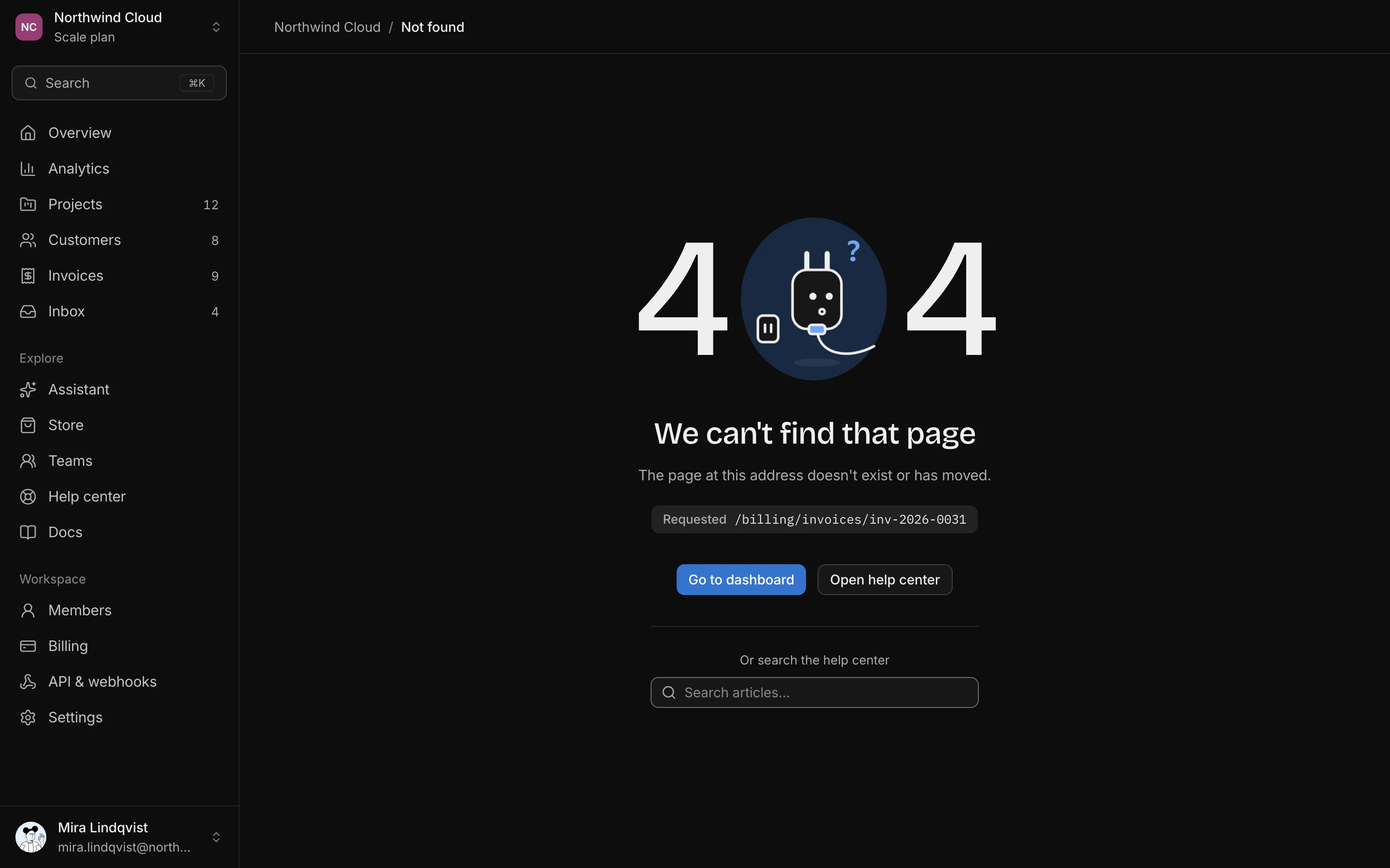 Error pages, dark mode