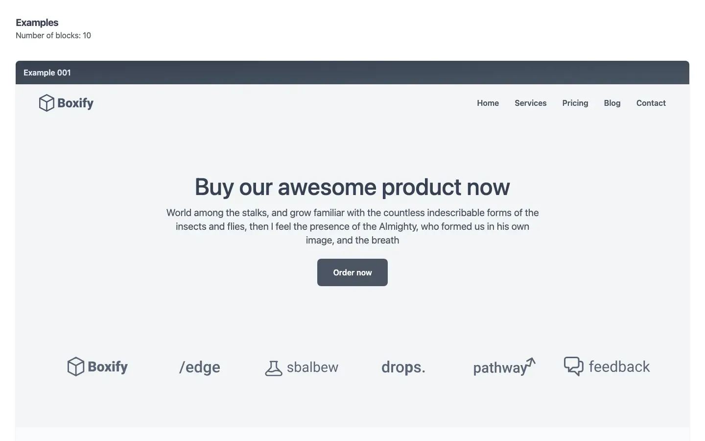 WindyBlocks: Examples