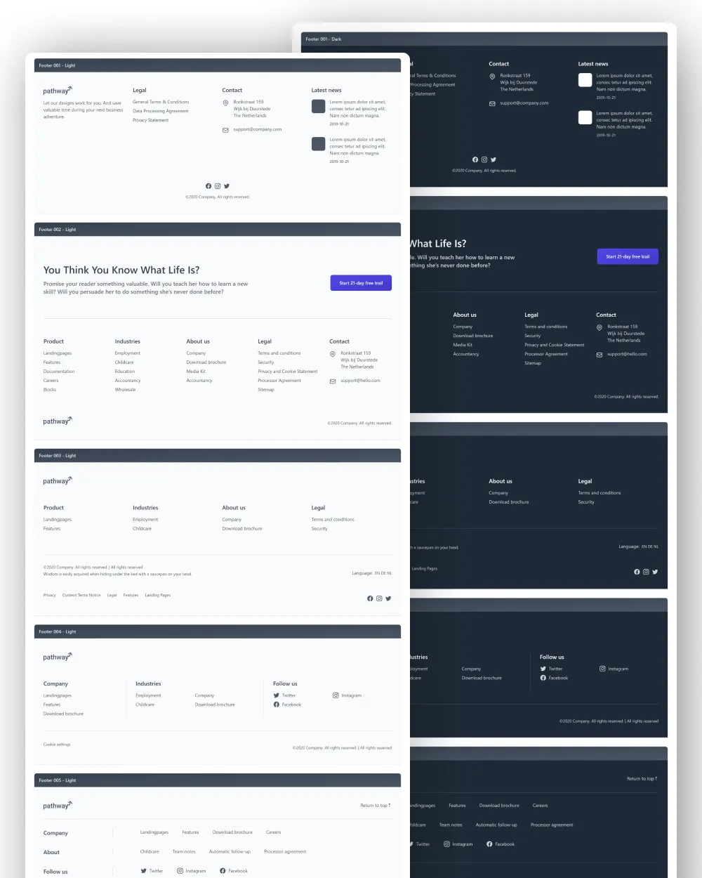 Footer Pack preview