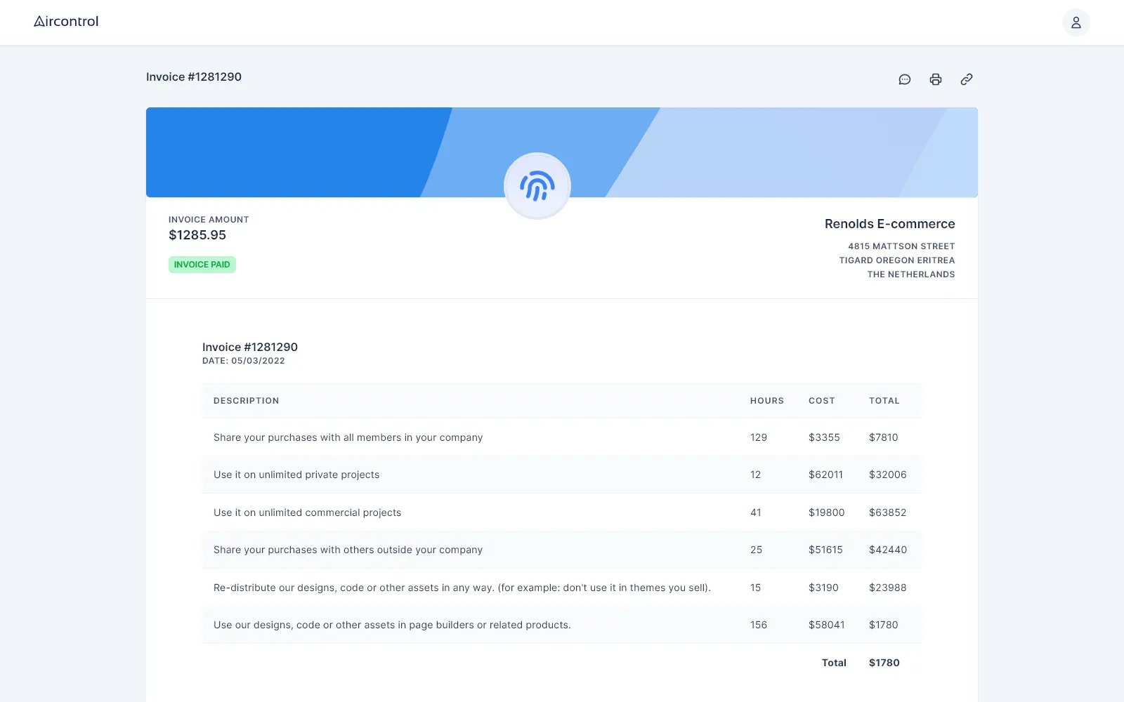 Invoice public