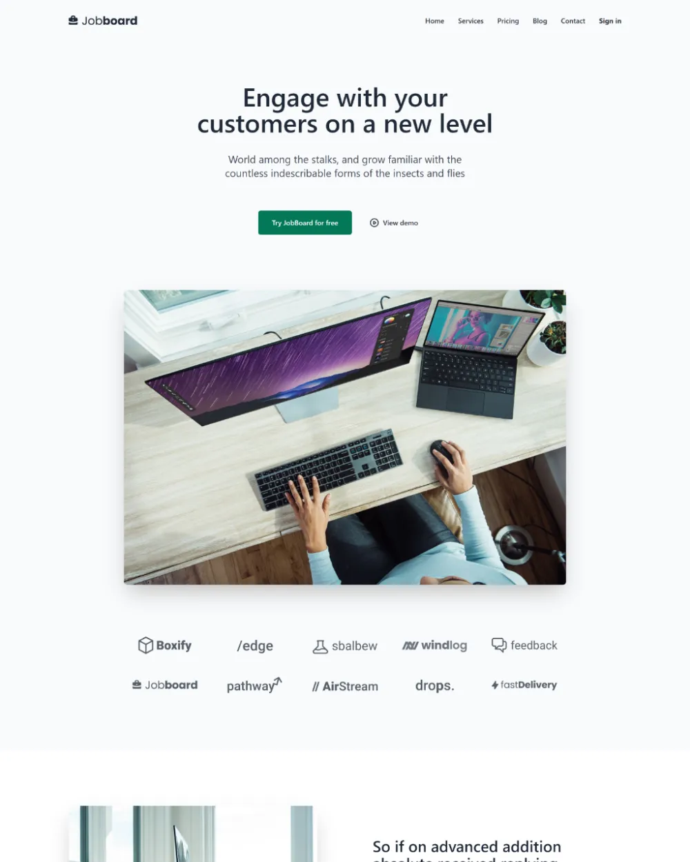Minimal Landing Page preview