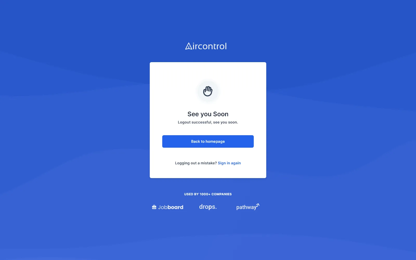 Message logout bold