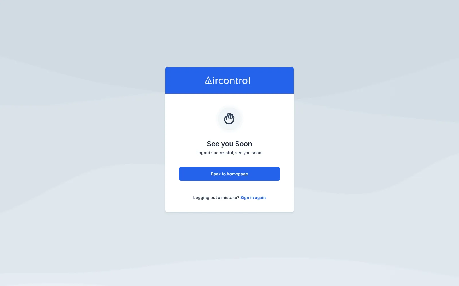 Message logout header
