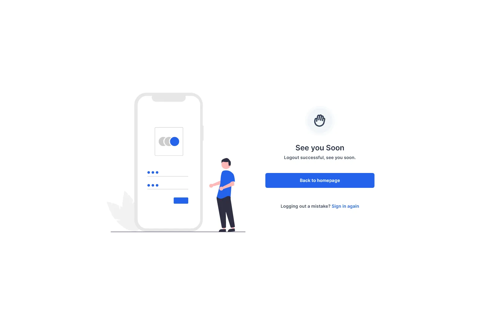 Message logout image