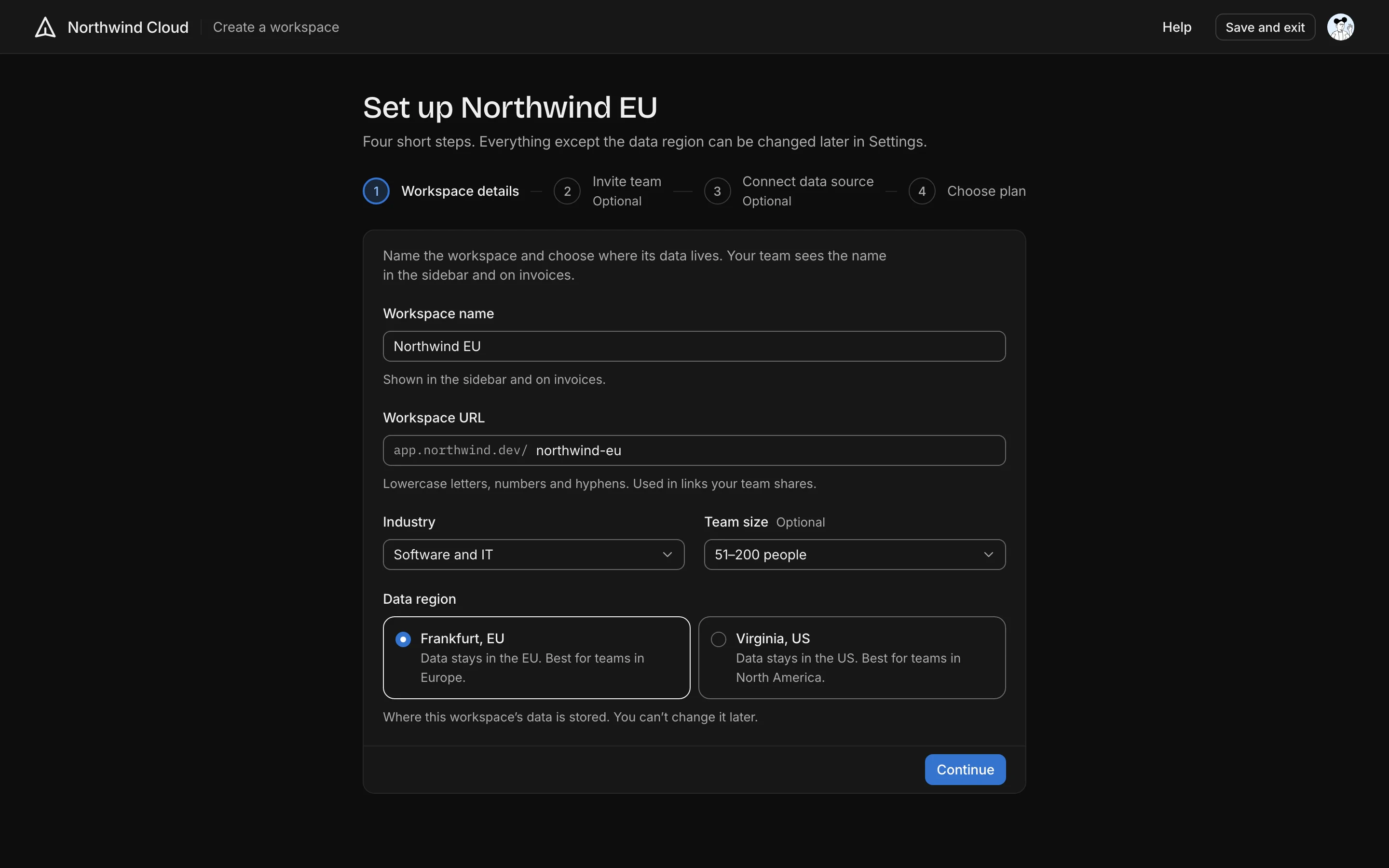 Onboarding wizard, dark mode