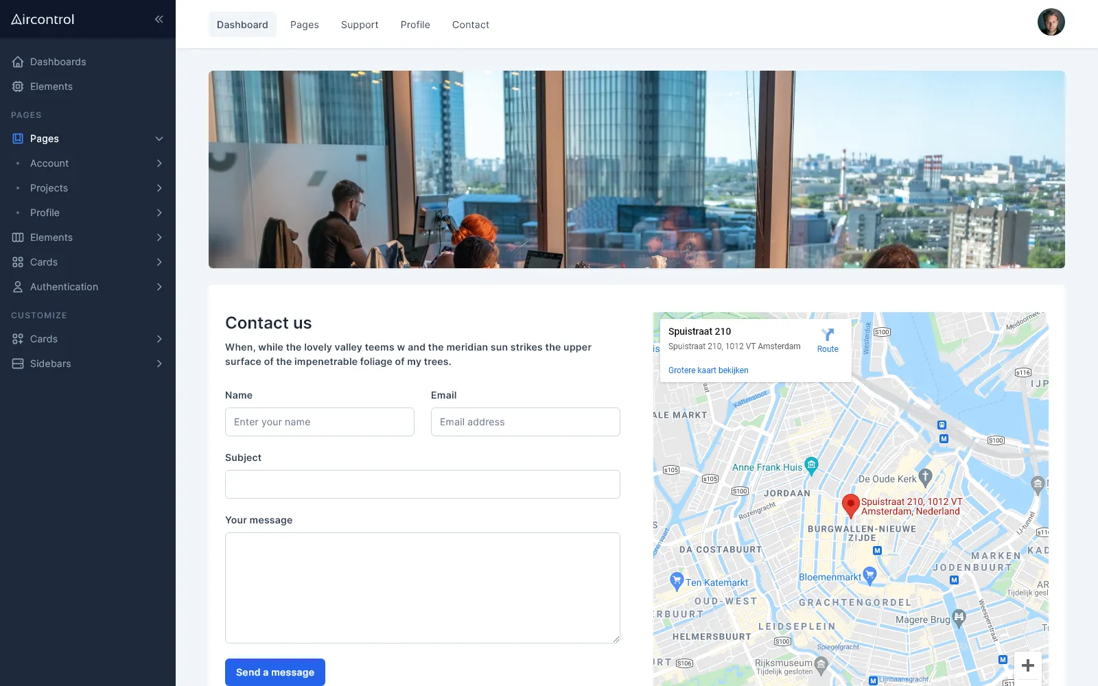 Pages contact