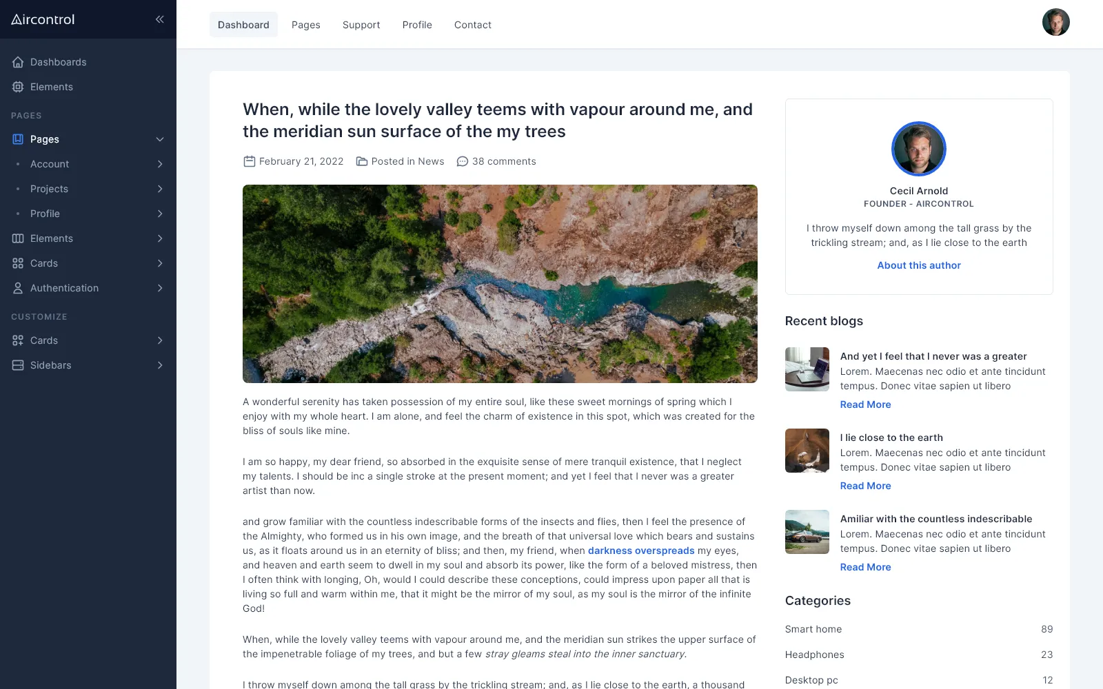 Pages post