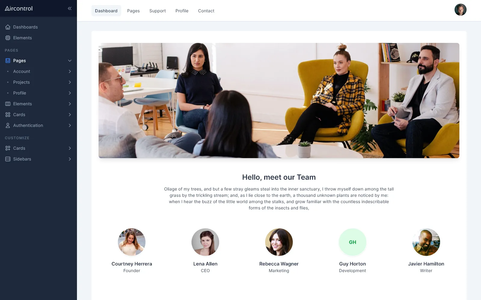 Pages team