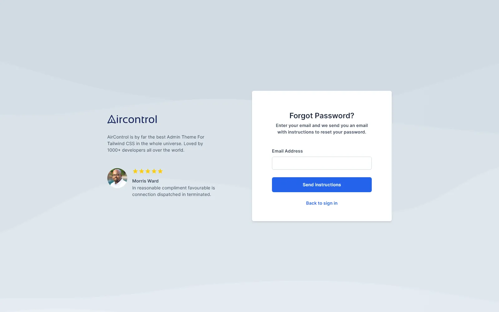 Password forgot column