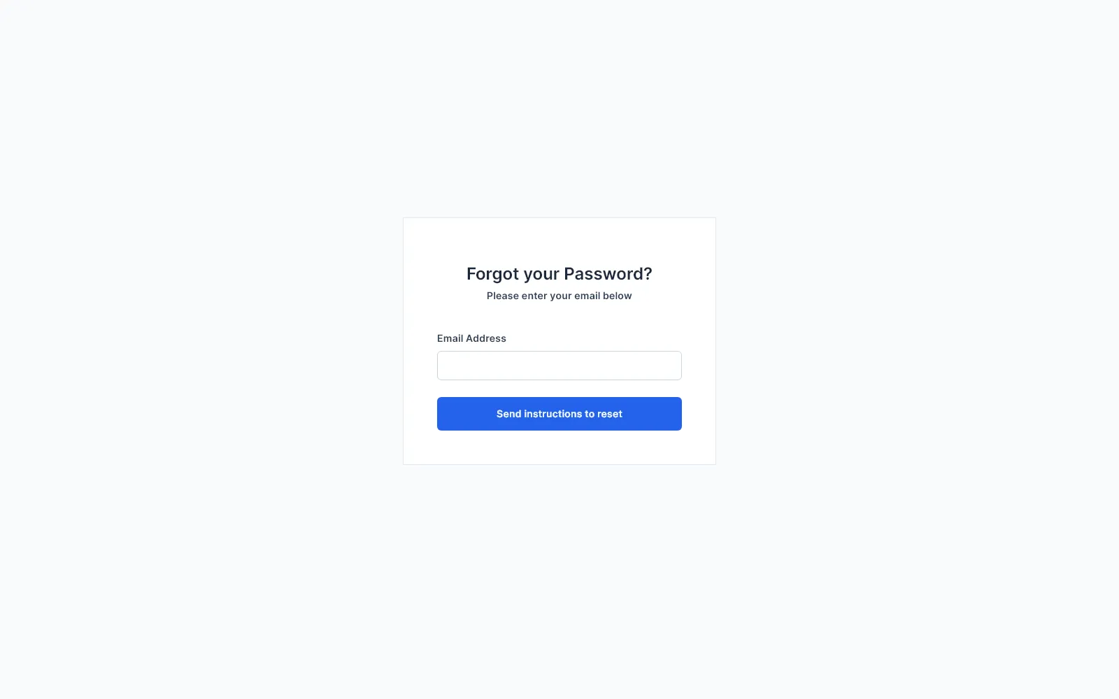 Password forgot simple