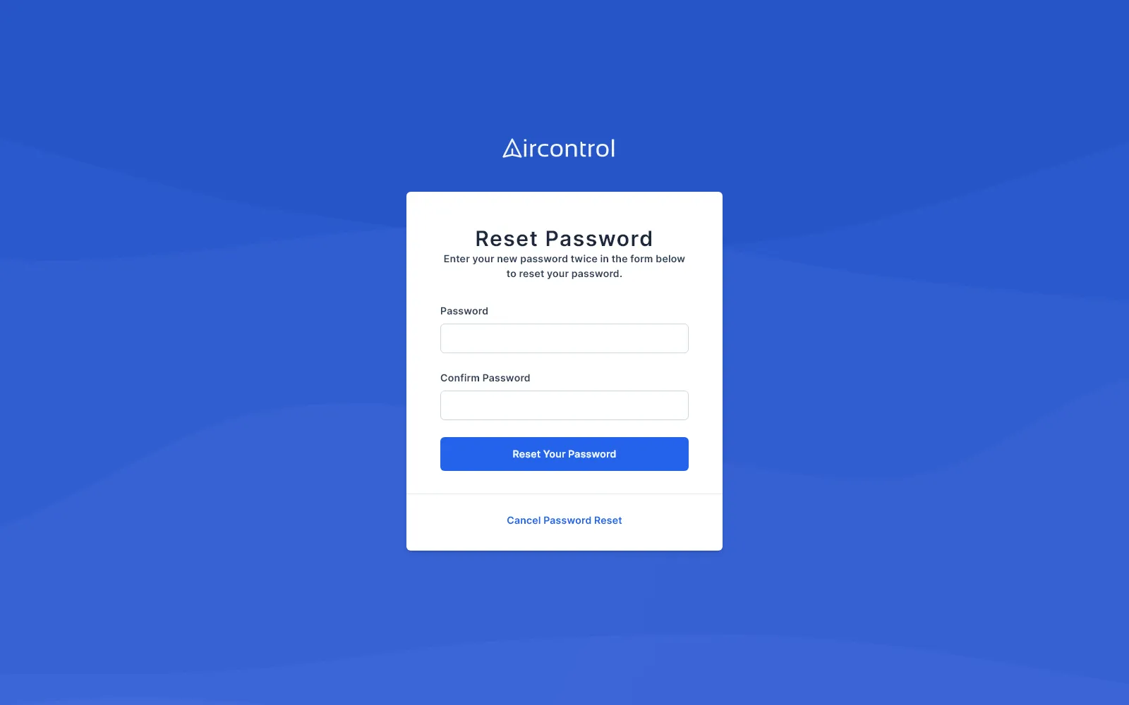Password reset bold