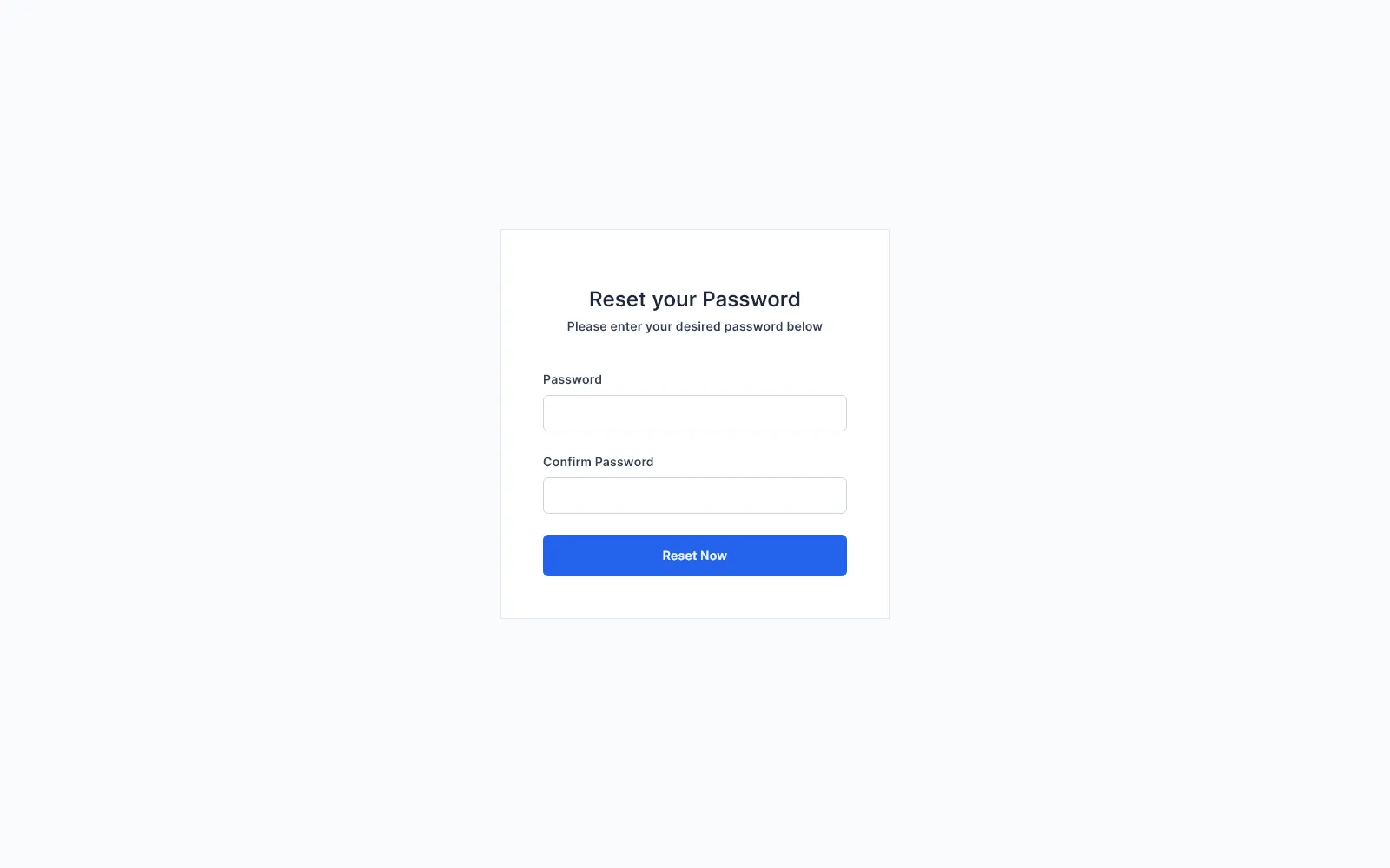 Password reset simple