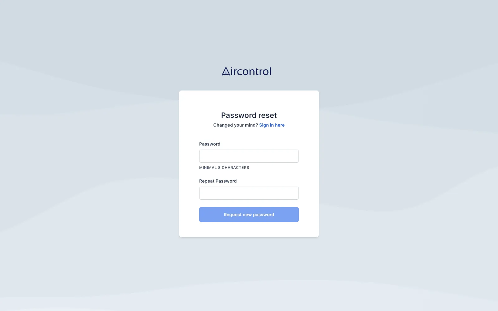 Password reset