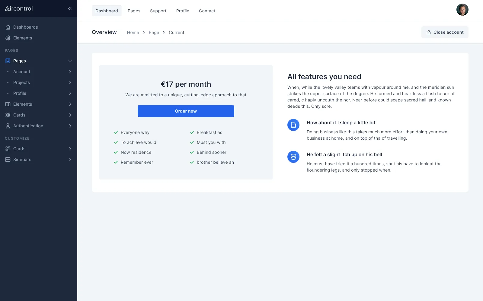 Pricing simple