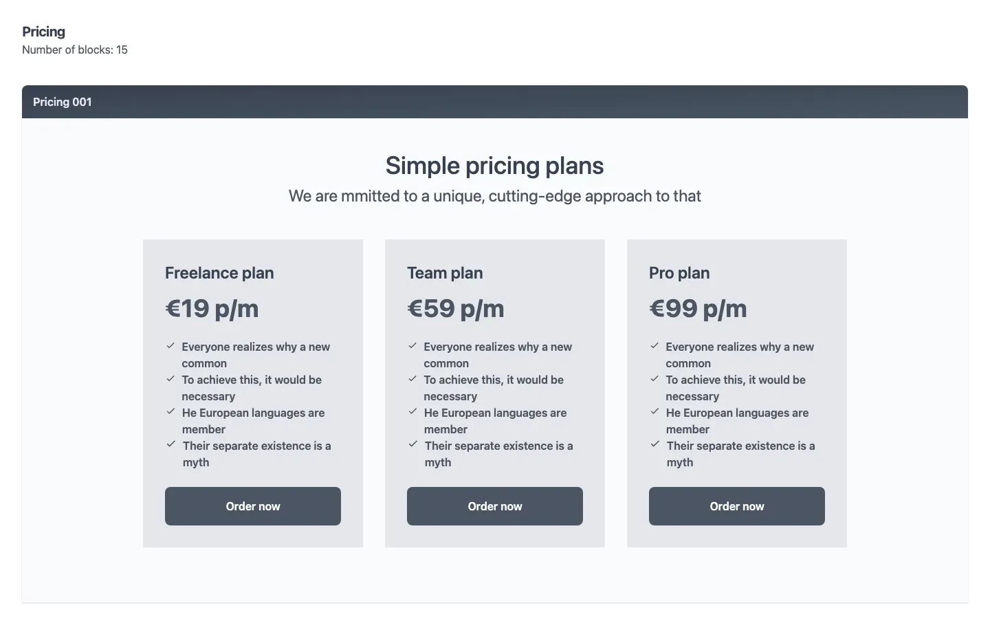 WindyBlocks: Pricing