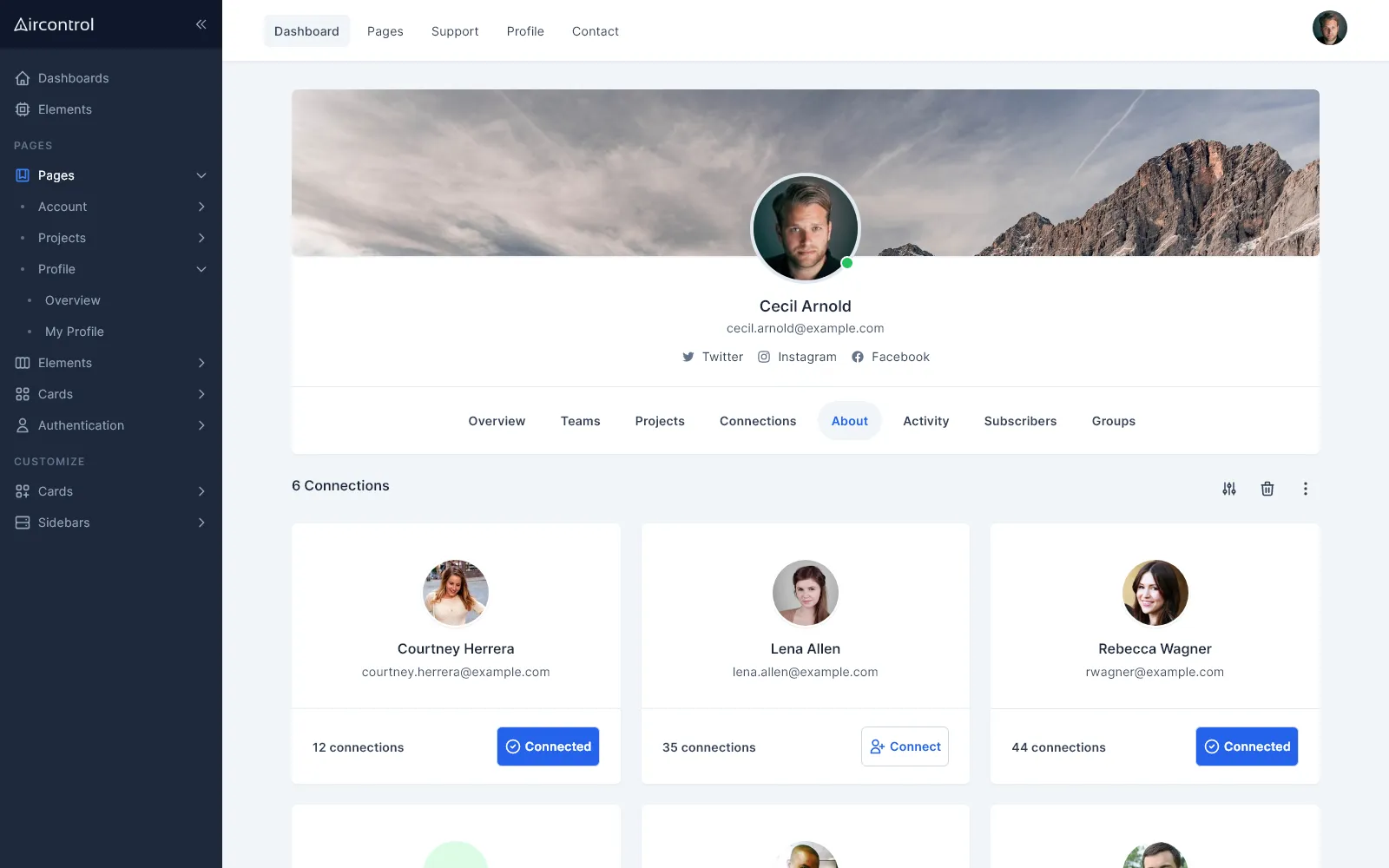 Profile connections