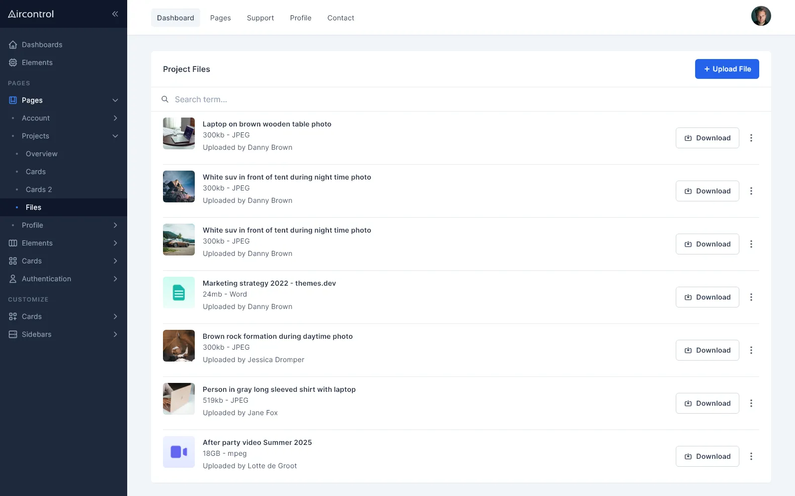 Project files