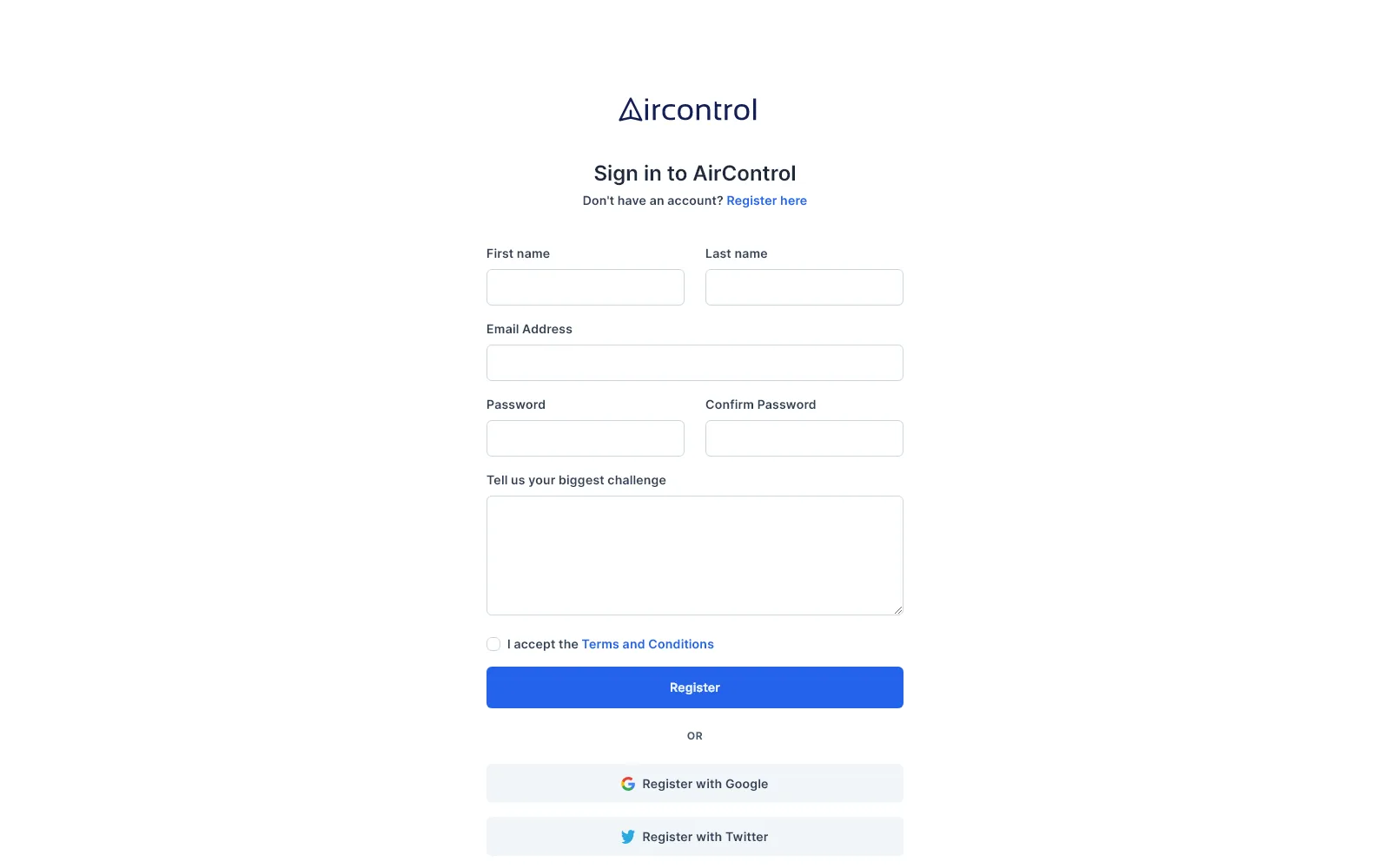 Register plain