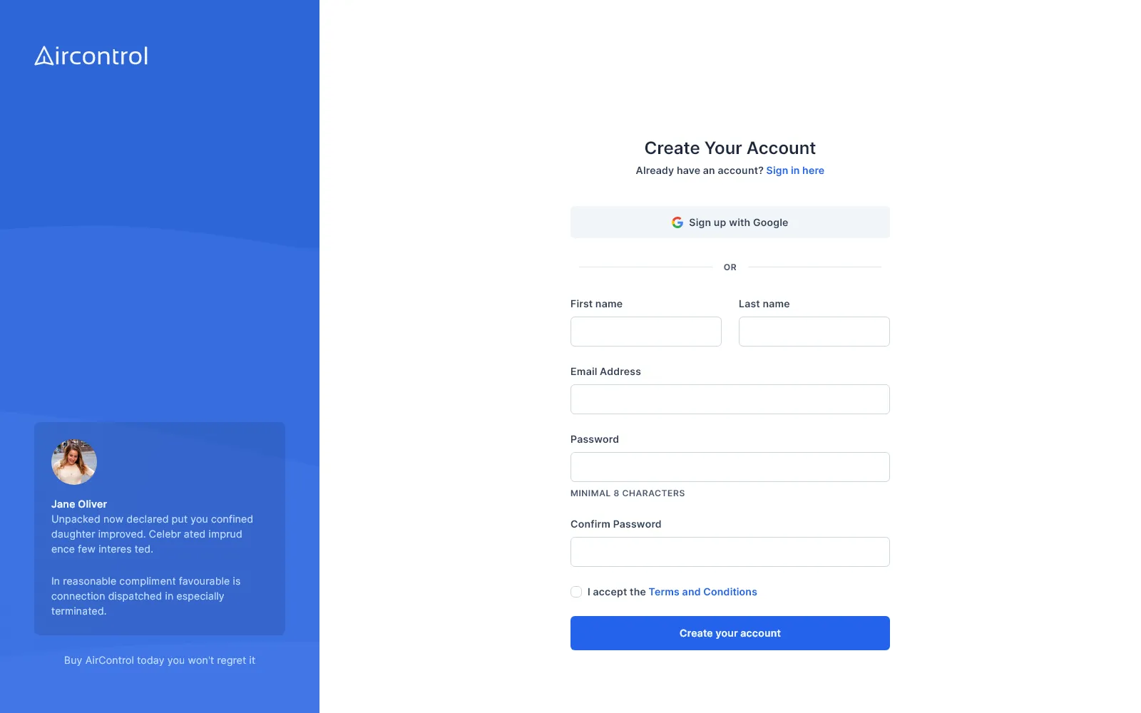 Register sidebar