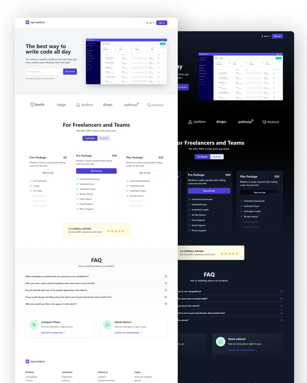 SaaS Landing Page preview