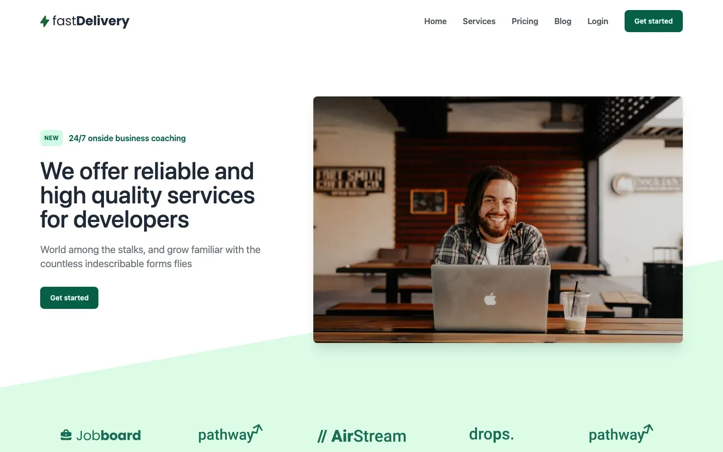 Services Landing Page: Services landing page