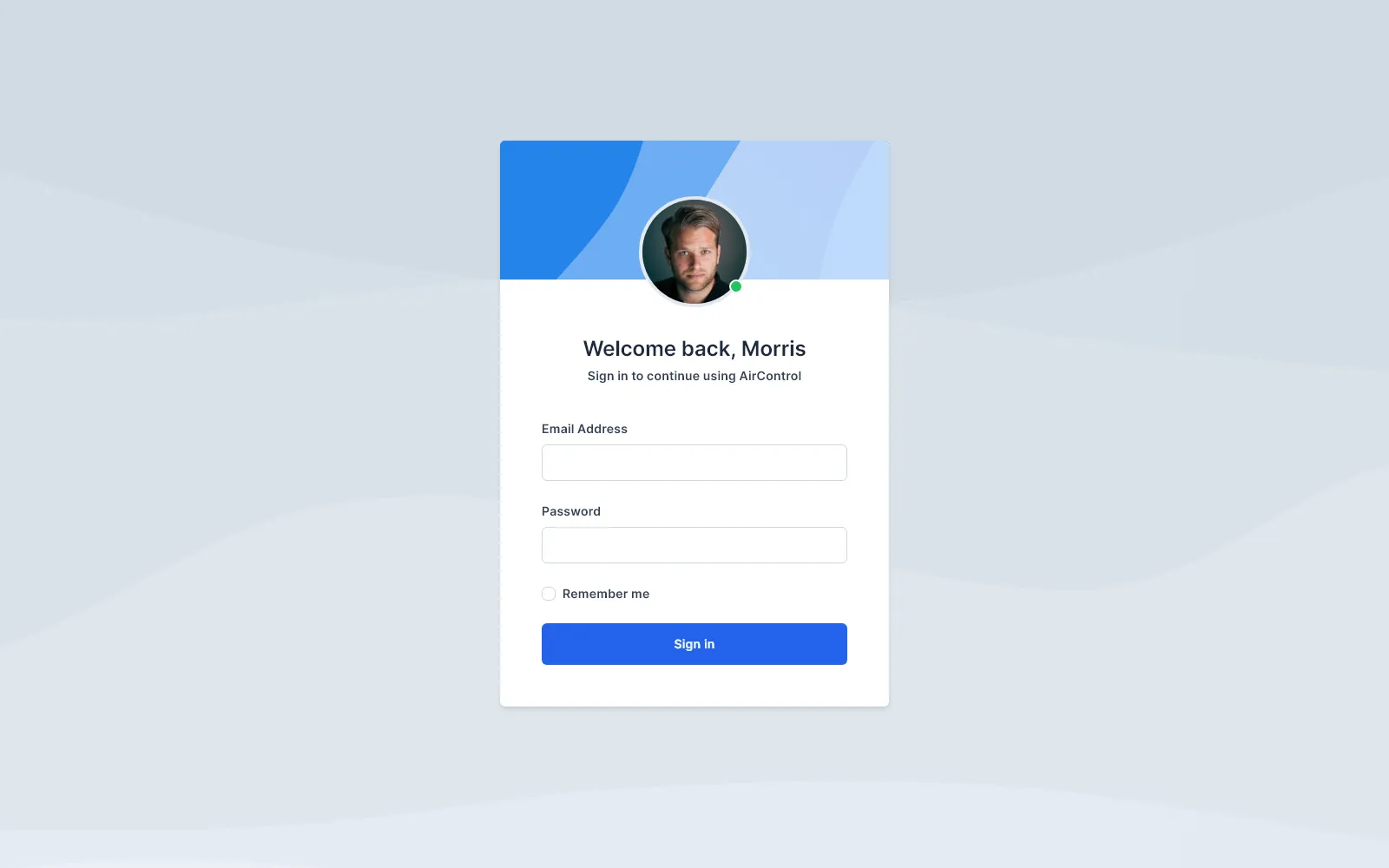 Sign in user