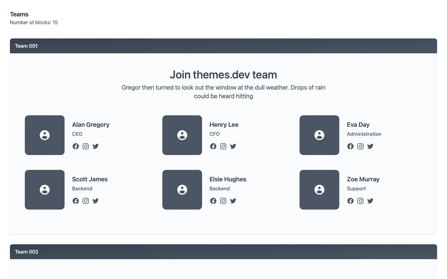 WindyBlocks: Teams
