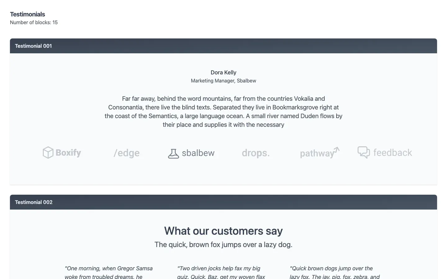 WindyBlocks: Testimonials