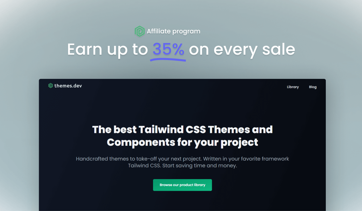 Affiliate program by themes.dev