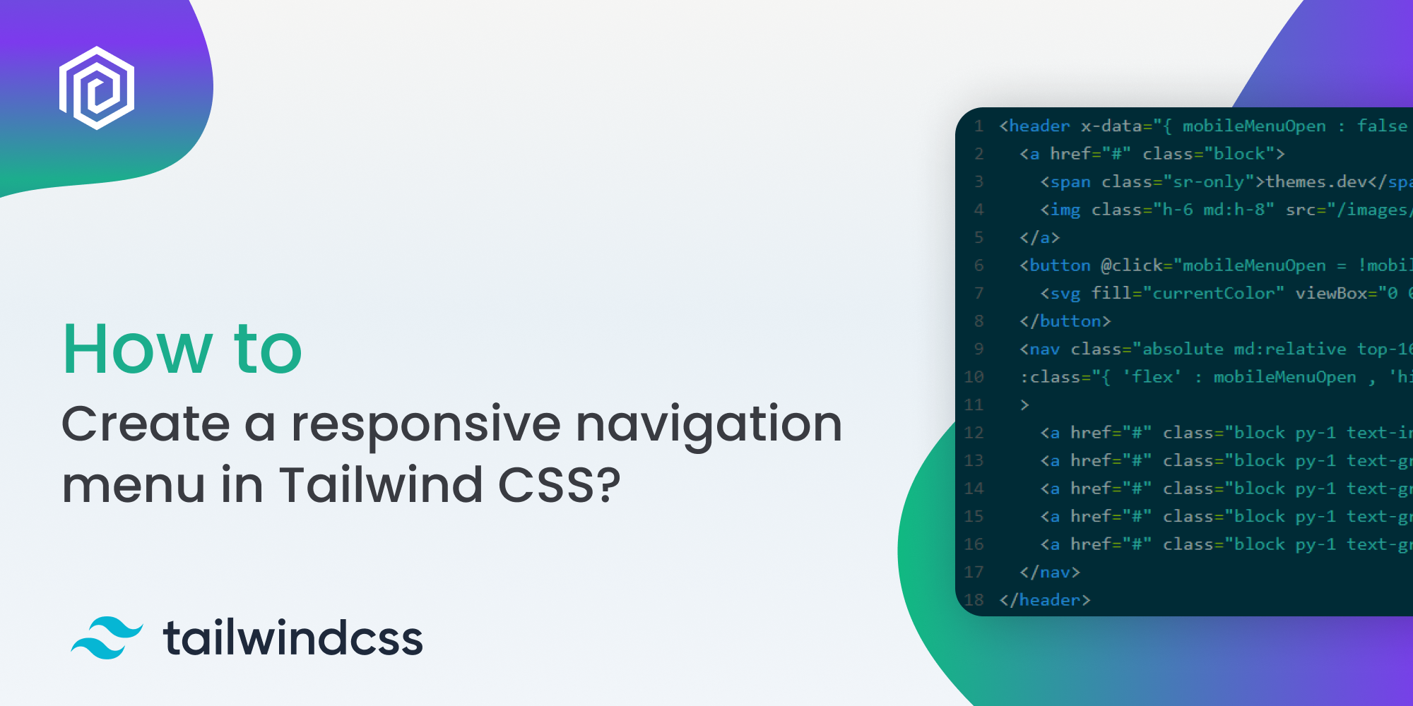 How to create a responsive navigation menu in Tailwind CSS?