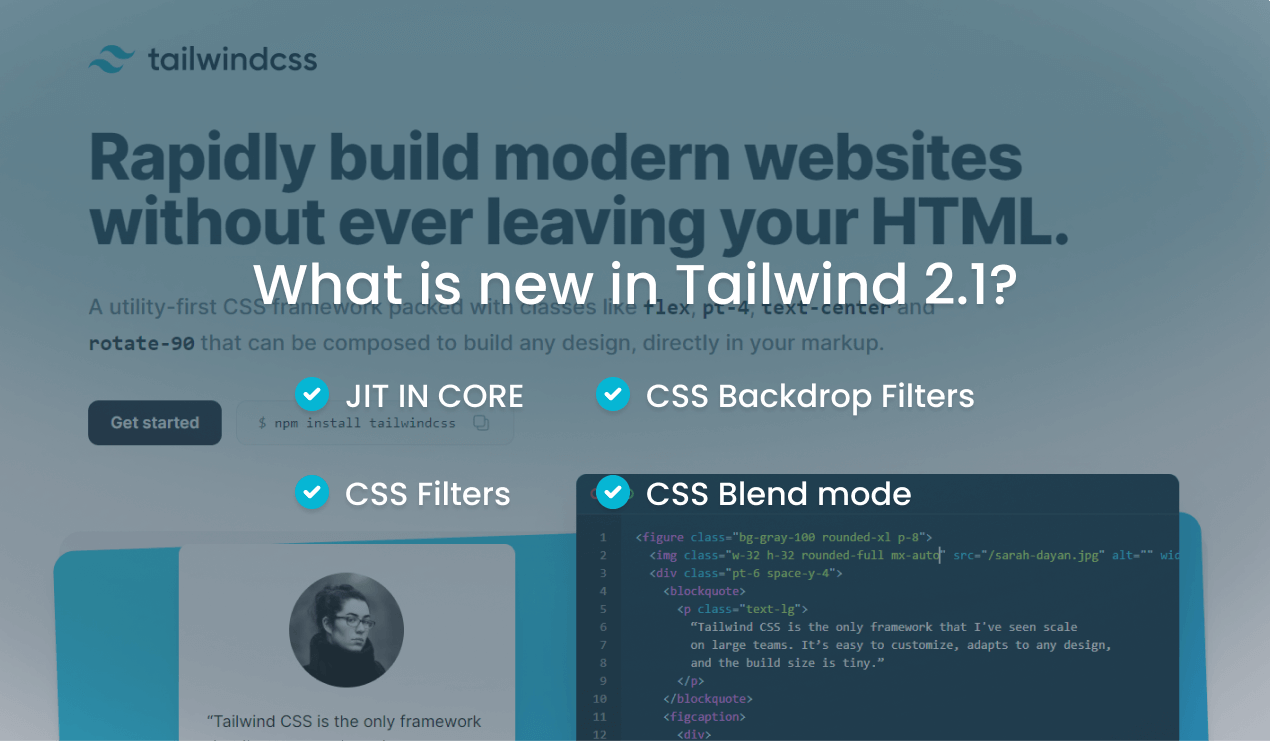 What is new in Tailwind CSS version 2.1
