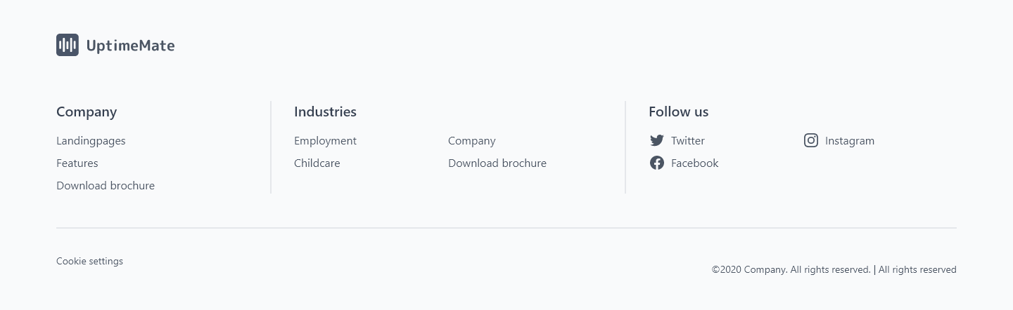 Footer component 004