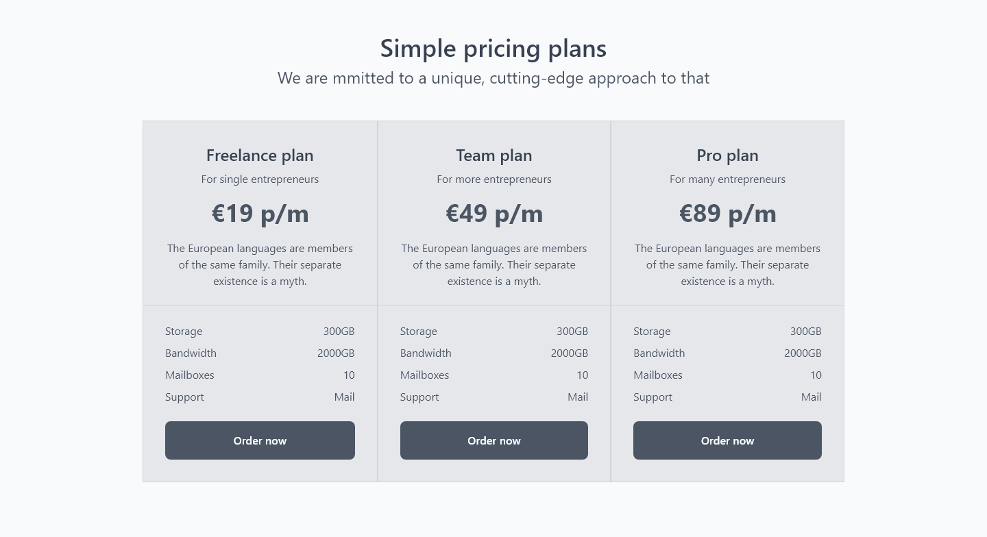 Pricing component 009