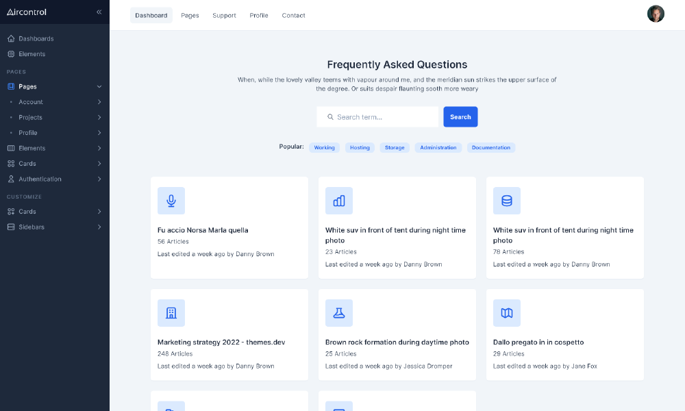 Knowledge Dashboard Alternative