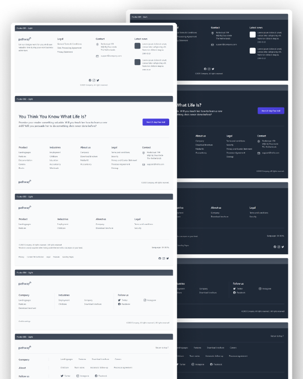 Footer Pack for Tailwind CSS