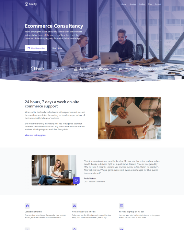 Premium consultancy Landing Page for Tailwind CSS